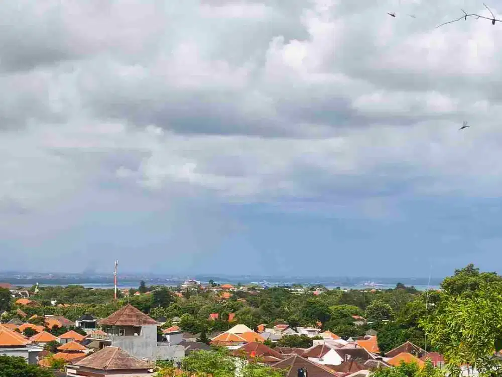 dijual tanah 10 are IDR 550 JT per are DIBANGUN LANTAI 3 VIEW LAUT dipurigading jimbaran Kuta Selatan Badung Bali