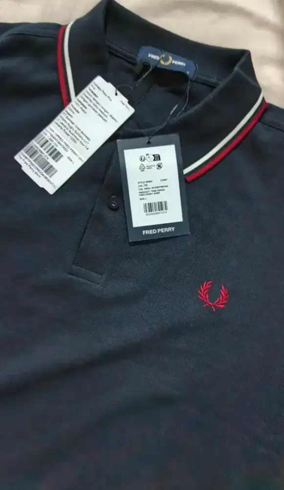 Polo Shirt Fred Perry M3600 (The Twin Tipped Shirt) Navy size M