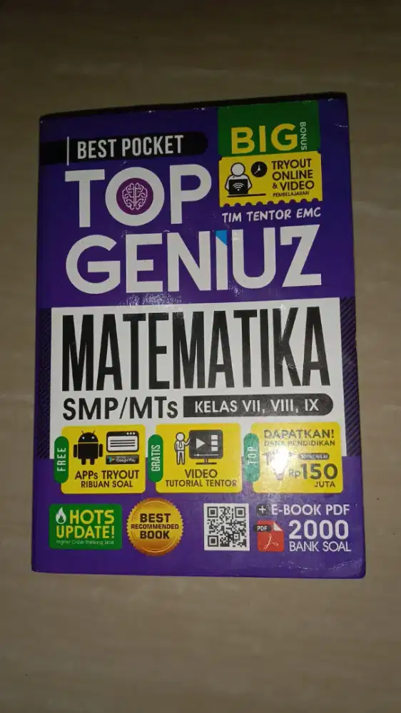 Buku Bekas Best Pocket Top Genius Matematika SMP/MTS Kelas VII/VIII/IX