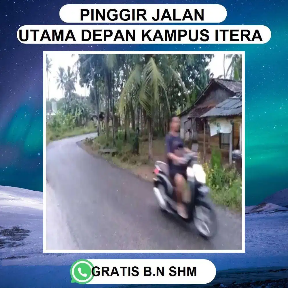 TANAH STRATEGIS DEPAN INDOMARET ITERA COCOK UNTUK BUKA BISNIS DAN KOS