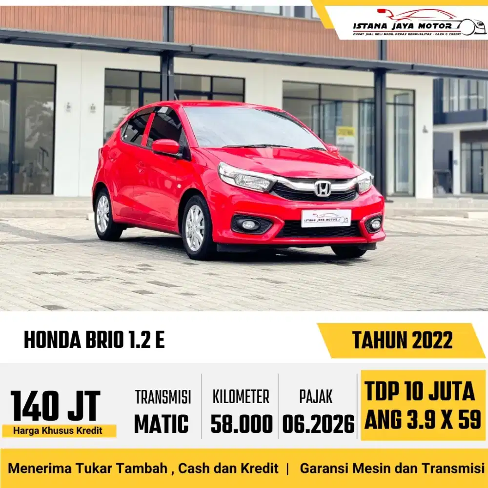 Honda Brio E AT th 2022 #istana jaya motor