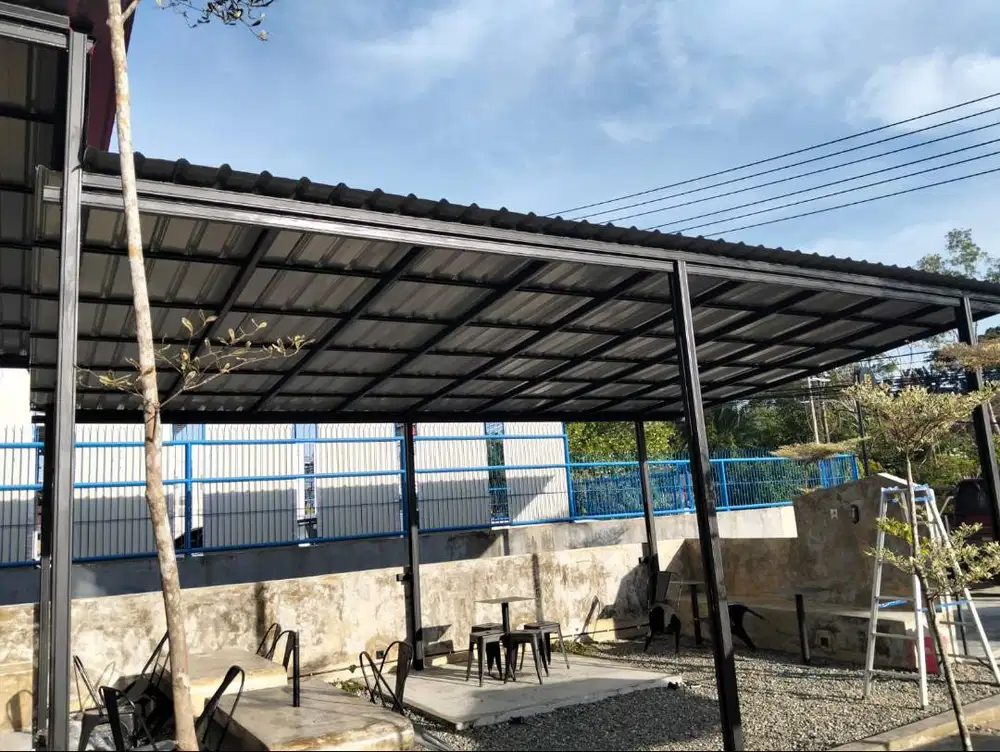Kanopi Bajaringan Atap Spandek