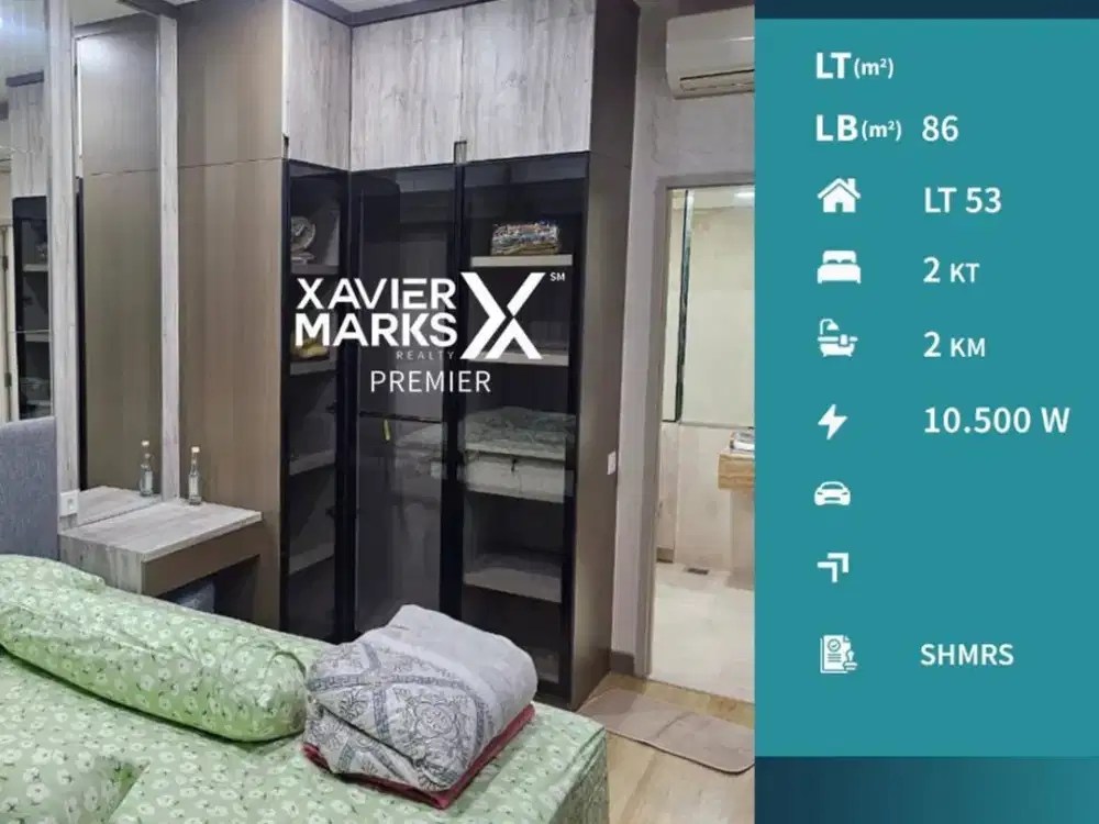 Unit Apartemen 2BR The Peak Residence, TP 5 Jalan Embong Malang Kota Surabaya