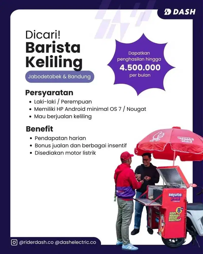 Barista Kopi Keliling Sejuta Jiwa