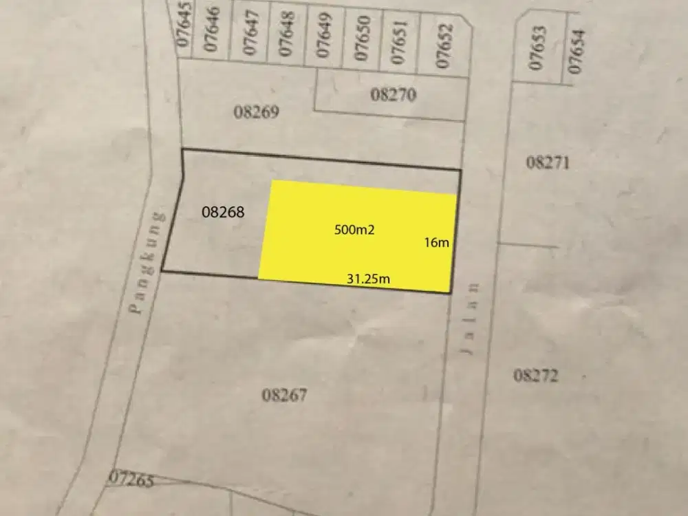 tanah murah di taman giri jimbaran, lingk. perumahan, dkt tol