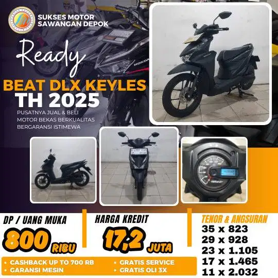 MULUS HONDA NEW BEAT DELUXE SMARTKEY TH 2025 CASH KREDIT BERGARANSI