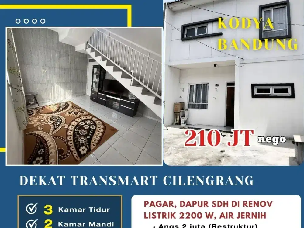 Take Over rmh 2LT 3kmr Exclusive 8 menit ke Univeristas UIN Bandung