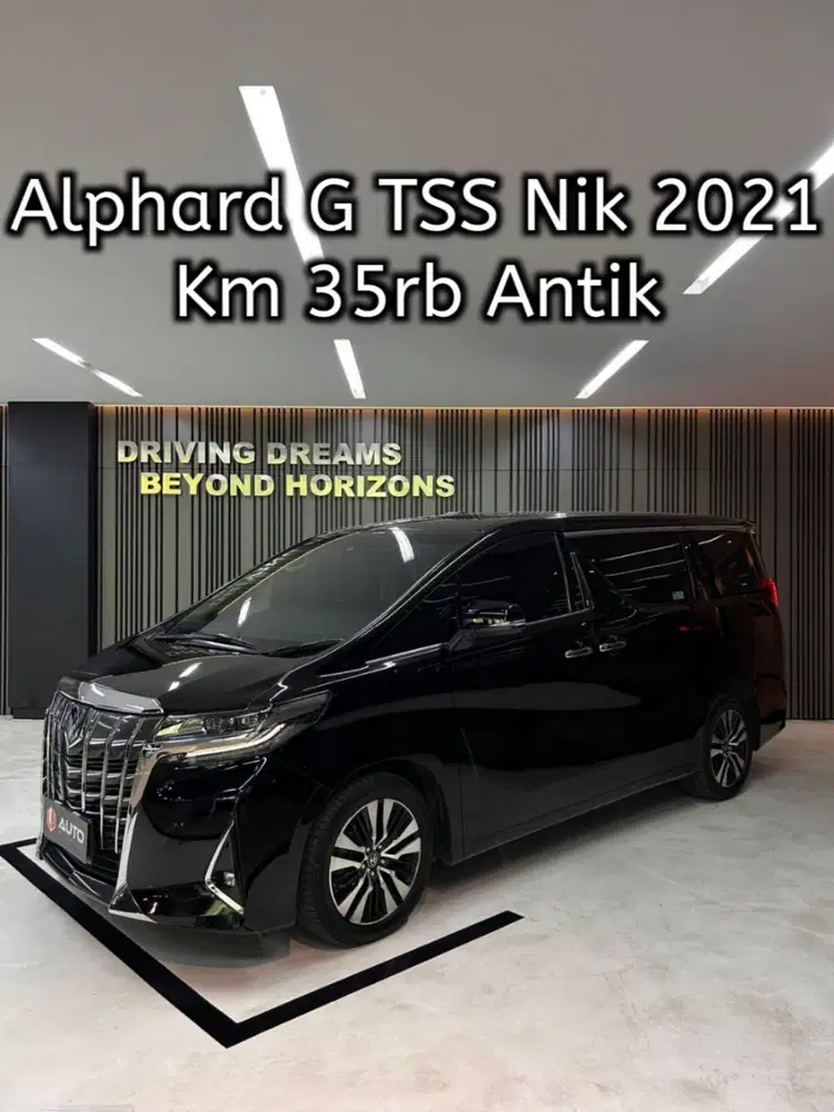Toyota Alphard 2.5 G TSS ATPM 2022 Hitam Nik 2021 Km35rb B21NIT