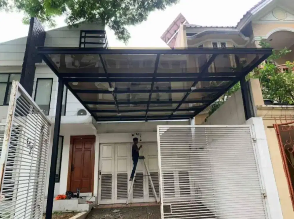 Pemasangan kanopi DAN BAJA RINGAN