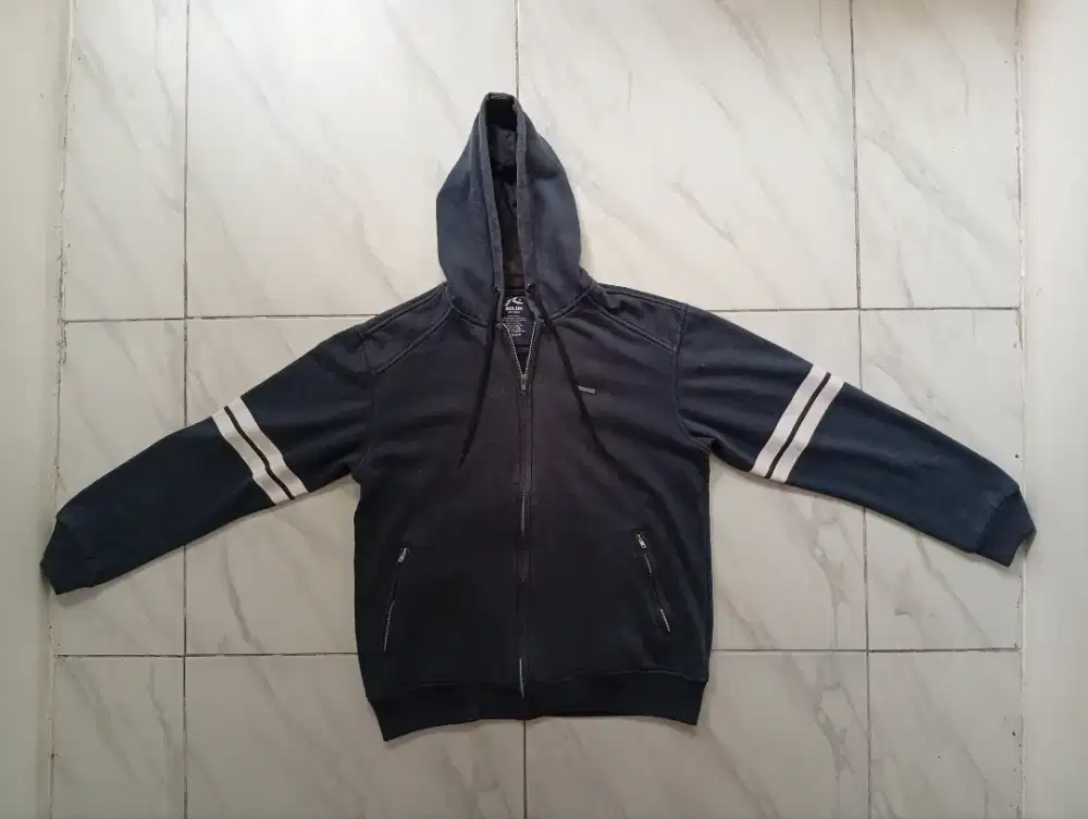 Jaket Hoodie Zipper Rolun (Original) – Size XL | Biru Navy