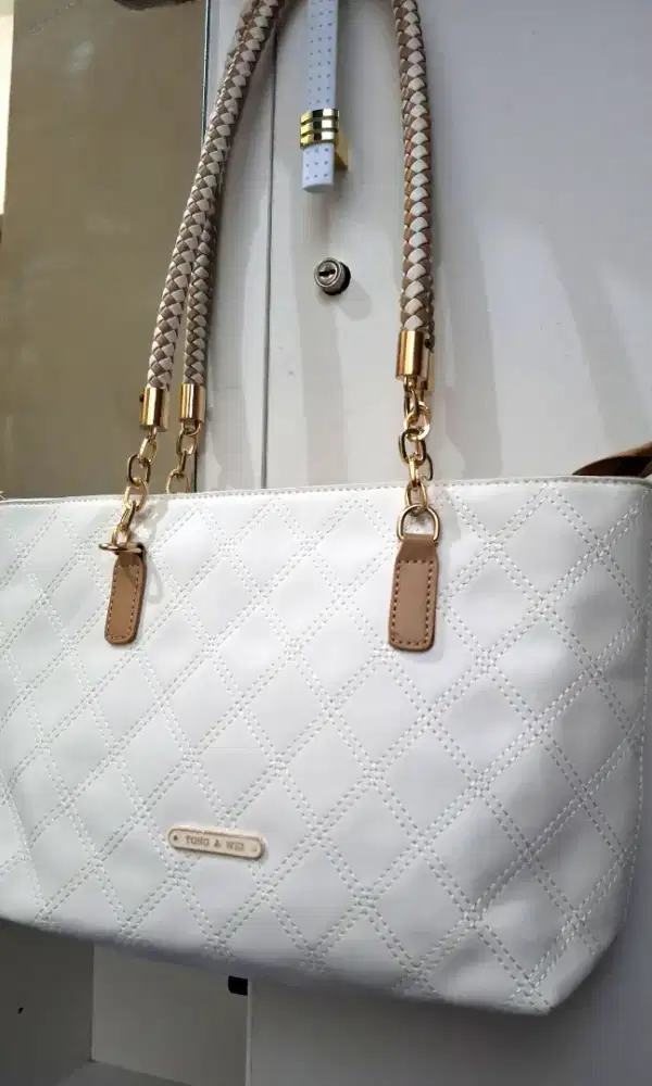 Totebag Wanita Tas Bahu White