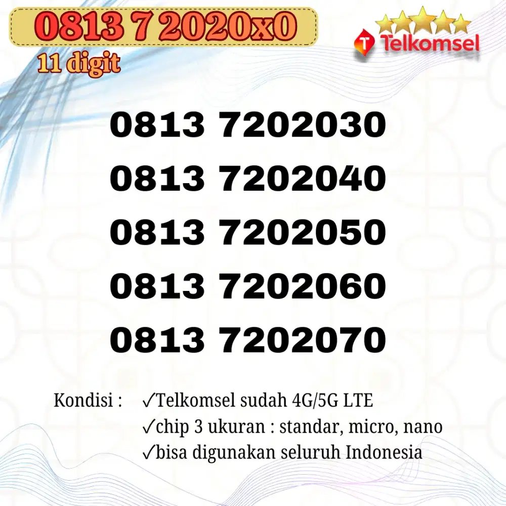 Telkomsel 11 digit nomor cantikkk