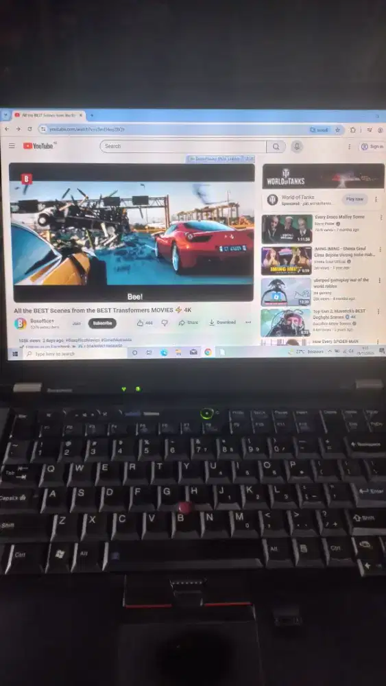 Laptop thinkpad T410 ram 8 hdd 500gb sekond