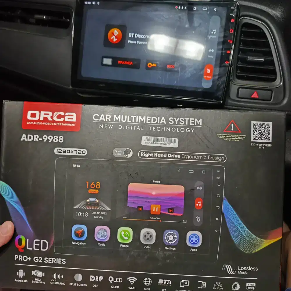 Audio mobil Headunit orca adr 9988 pro plus g2 6gb 128gb