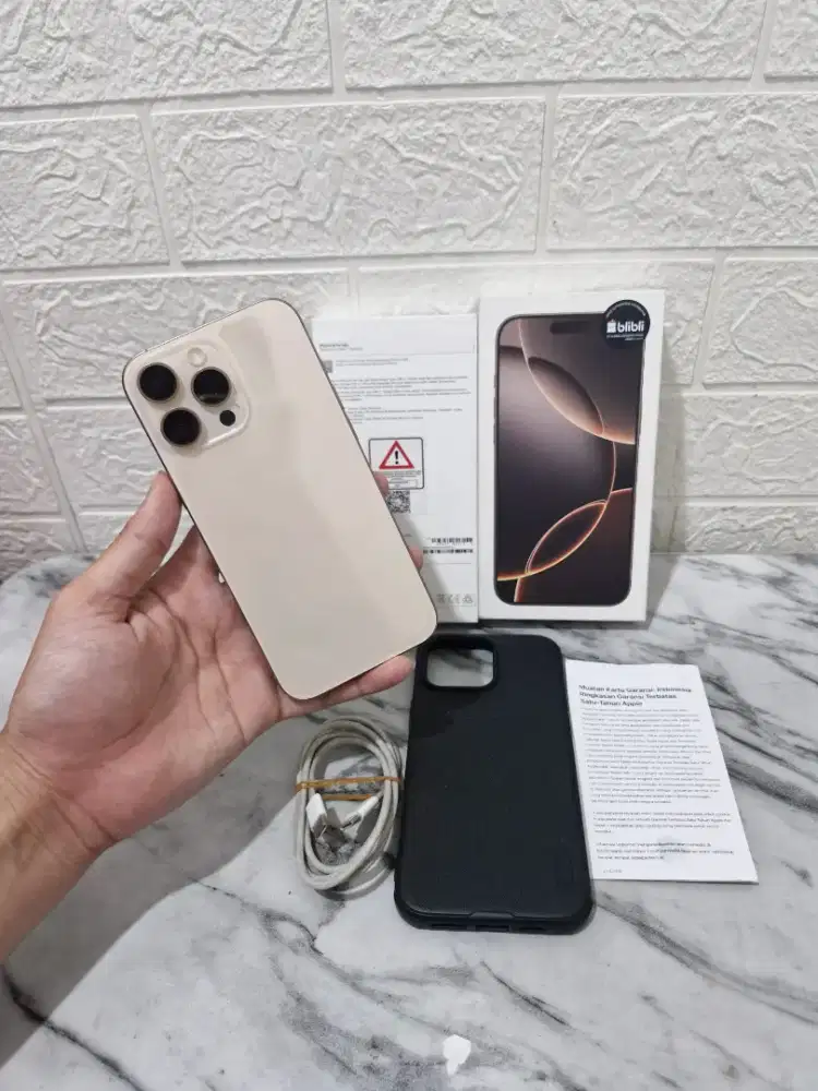 Iphone 16 pro max 256gb desert titanium resmi GDN/BLIBLI bkn Ibox