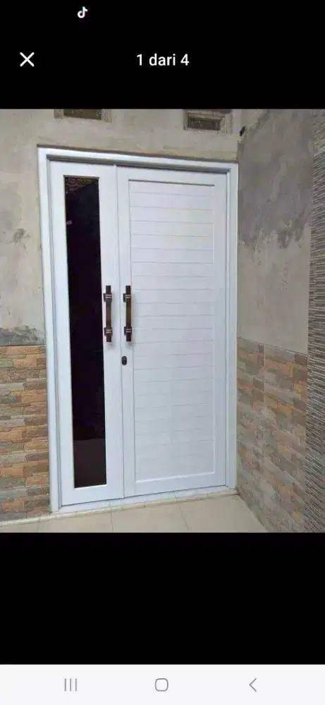Jual kusen pintu satu dan pintu dua dari bahan aluminium dan kayu