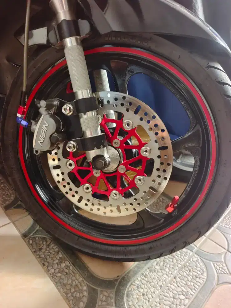 Velg yamaha nouvo elegance komplit as rodanya ban baru disk KTC