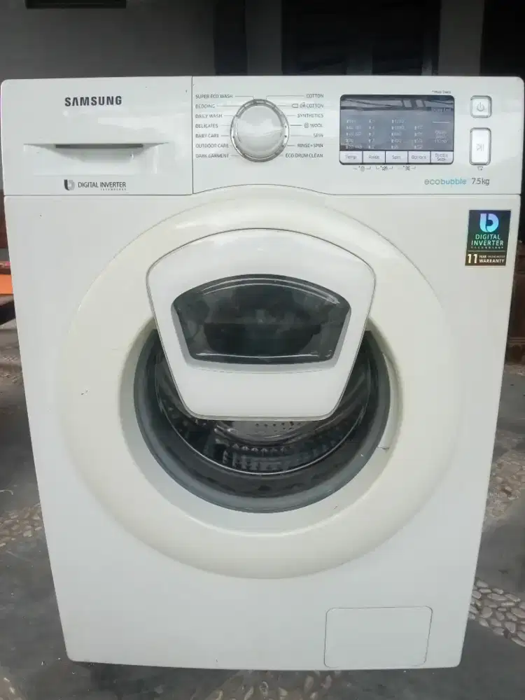 Mesin cuci Samsung inverter front loading 7,5 kg kantong doraemon