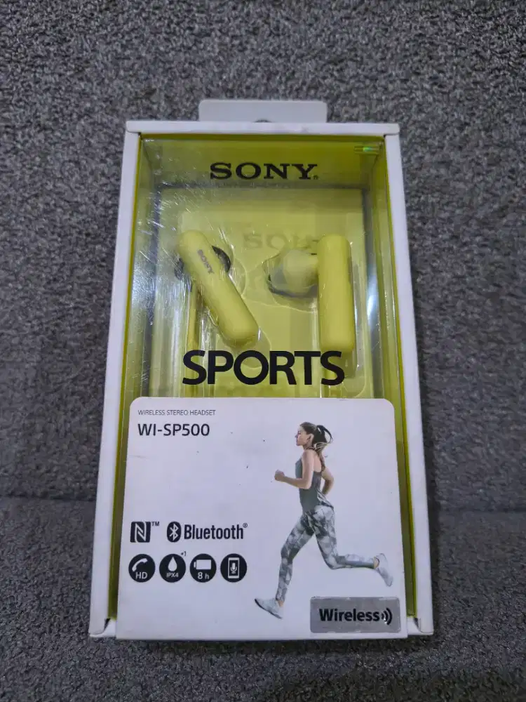 Headset Earphone Sony Wi Sp500 Wireless Sport Bluetooth Headphone Bass