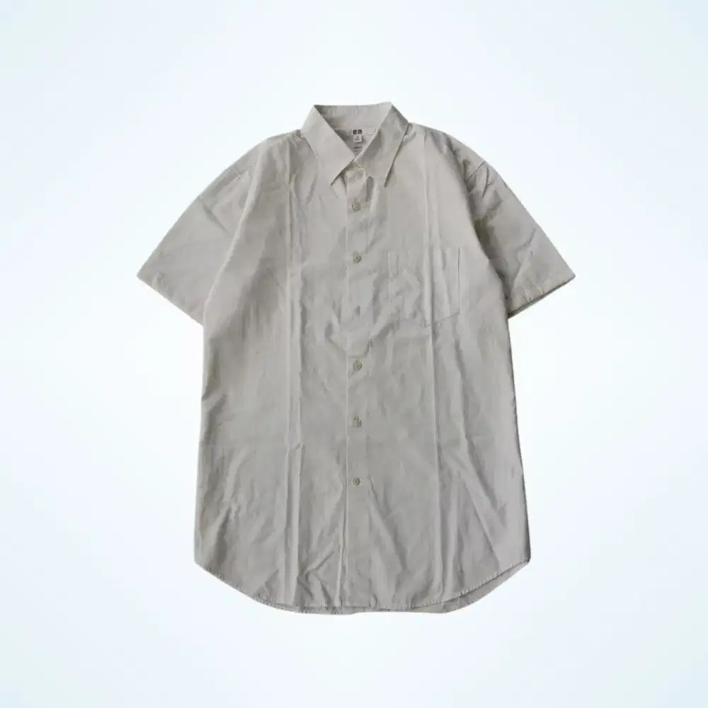 KEMEJA UNIQLO POLOS LENGAN PENDEK M