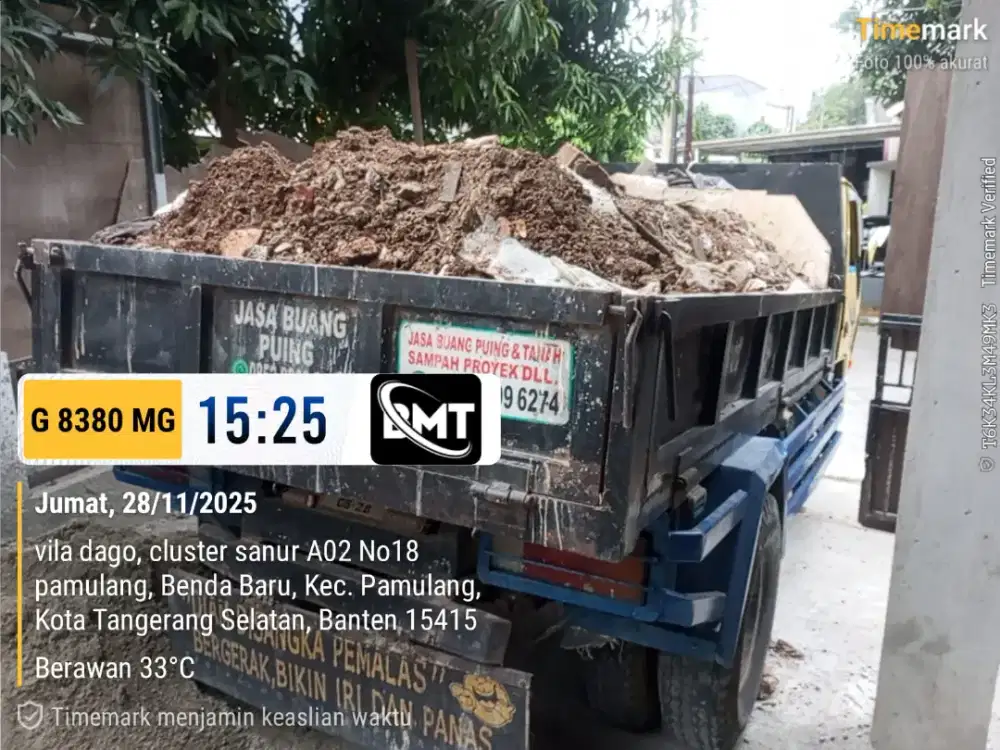 Jasa buang puing dan sampah proyek