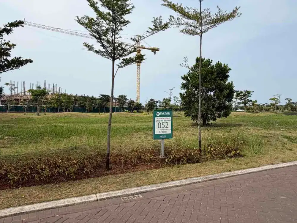 Kavling PIK 2 Pasir Putih Hoek Danau 450m2 (15x30)