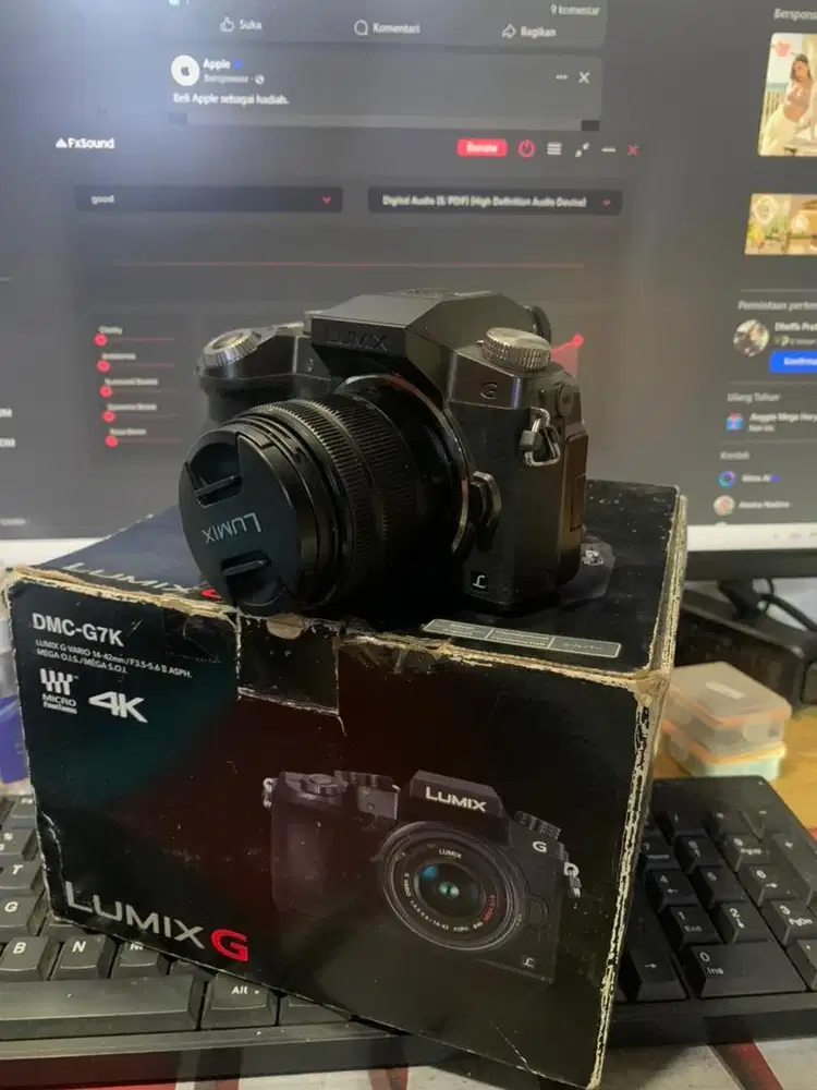 Lumix G7K lensa kit fullset boks