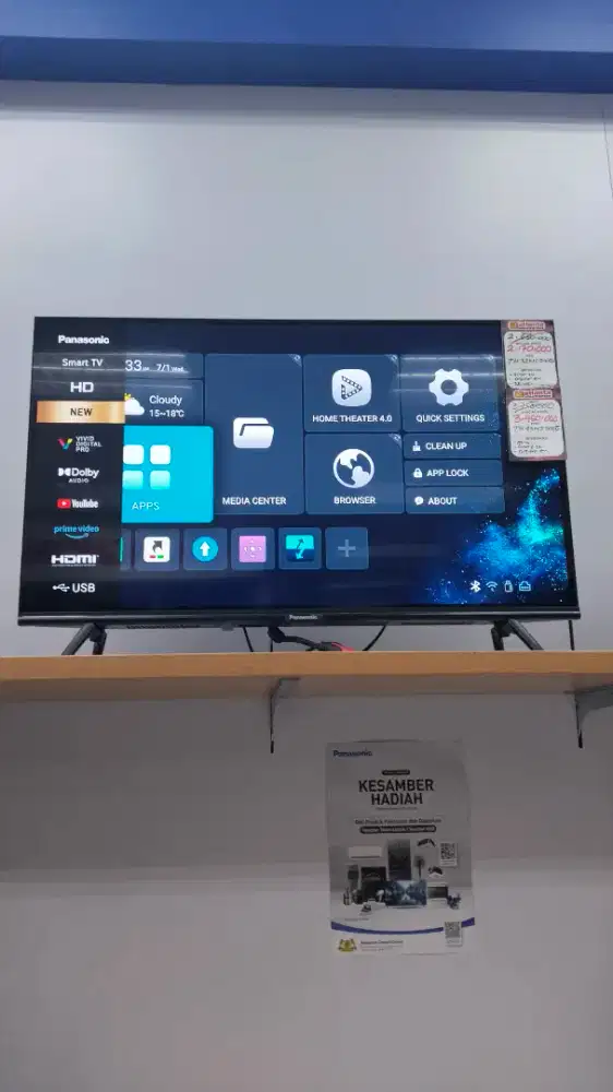 TV 32 in dari Panasonic Smart TV ada promo cashback dan cicilan 0% lho