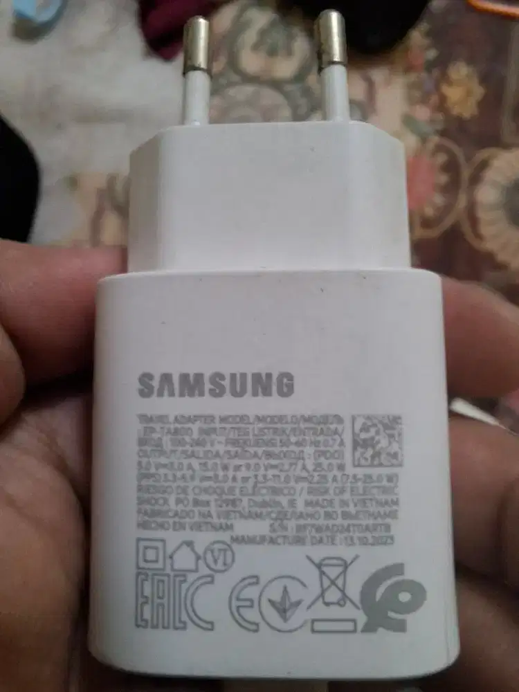 Charger original samsung 25 watt powered delivery