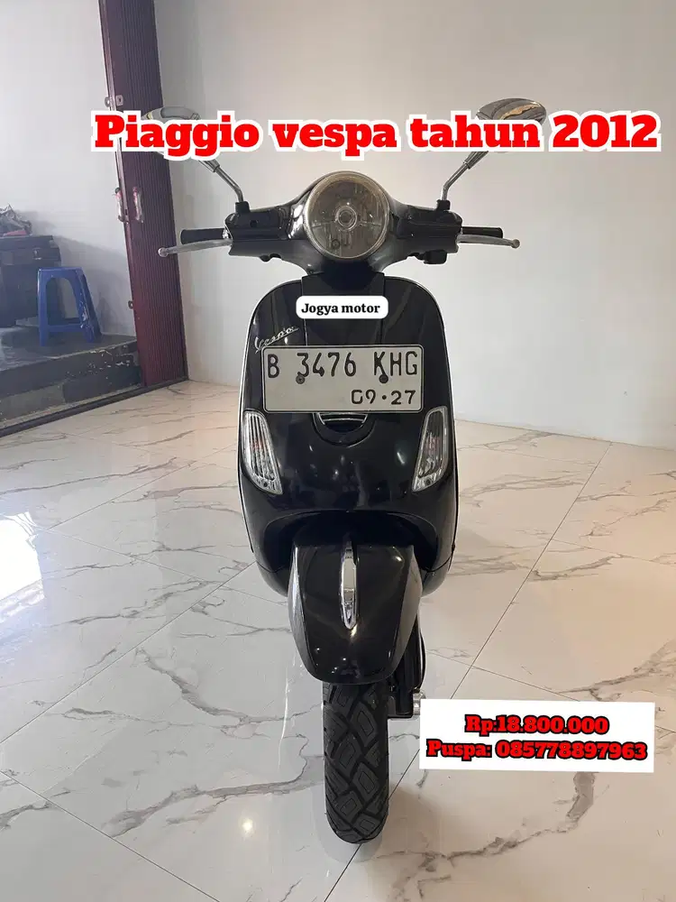 (B) piaggio vespa lx 125 tahun 2012