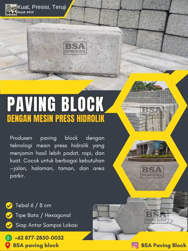 Paving Block Press HIDROLIK K300 Paping Blok Tru Pave Bata Hexagon Seg