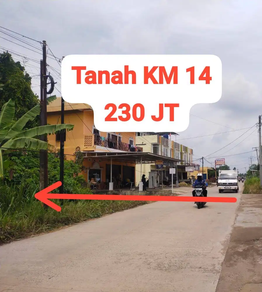 Tanah kosong KM14 Tepi Aspal kota Palembang