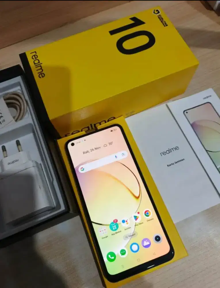 Realme 10 Ram 8+8/128 GB Fullset Mulus Spek Gaming HELIO G99 Lcd Ori