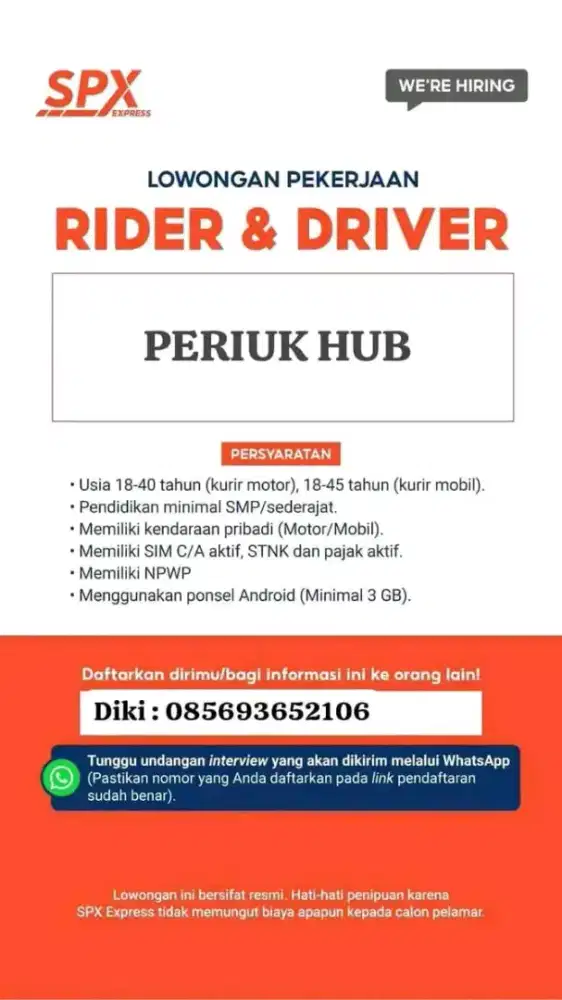 Lowongan kerja Kurir