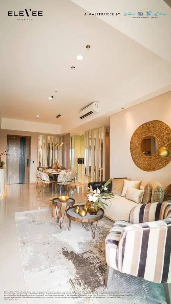 Jual Apartemen Baru mewah semifurnis fasum lengkap  BSD alam sutera