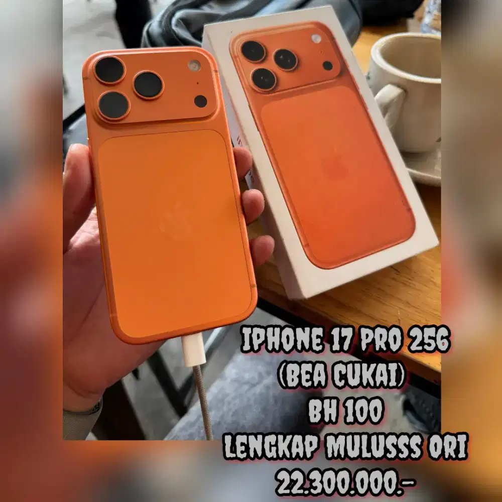 Iphone 17 Pro 256 (Bea Cukai) Bh 100