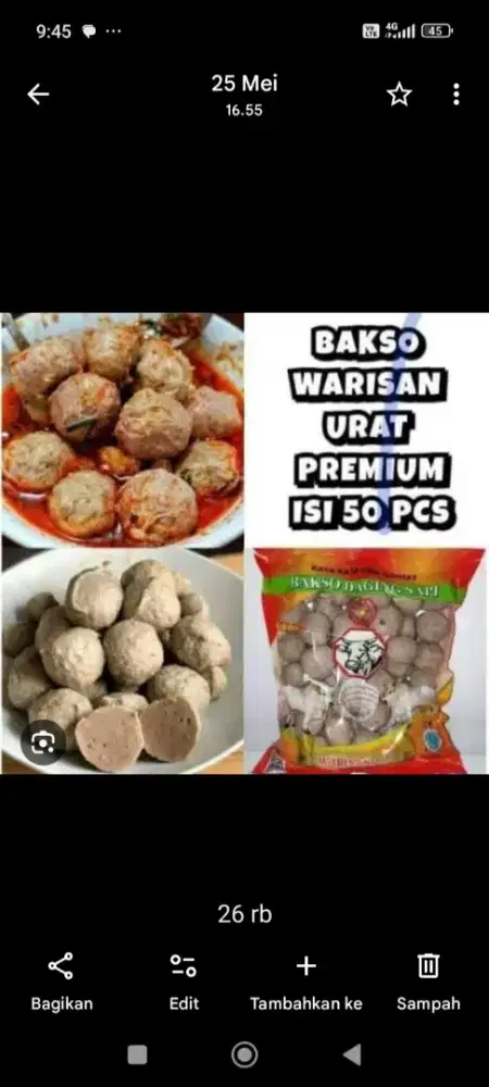 Jual bakso warisan