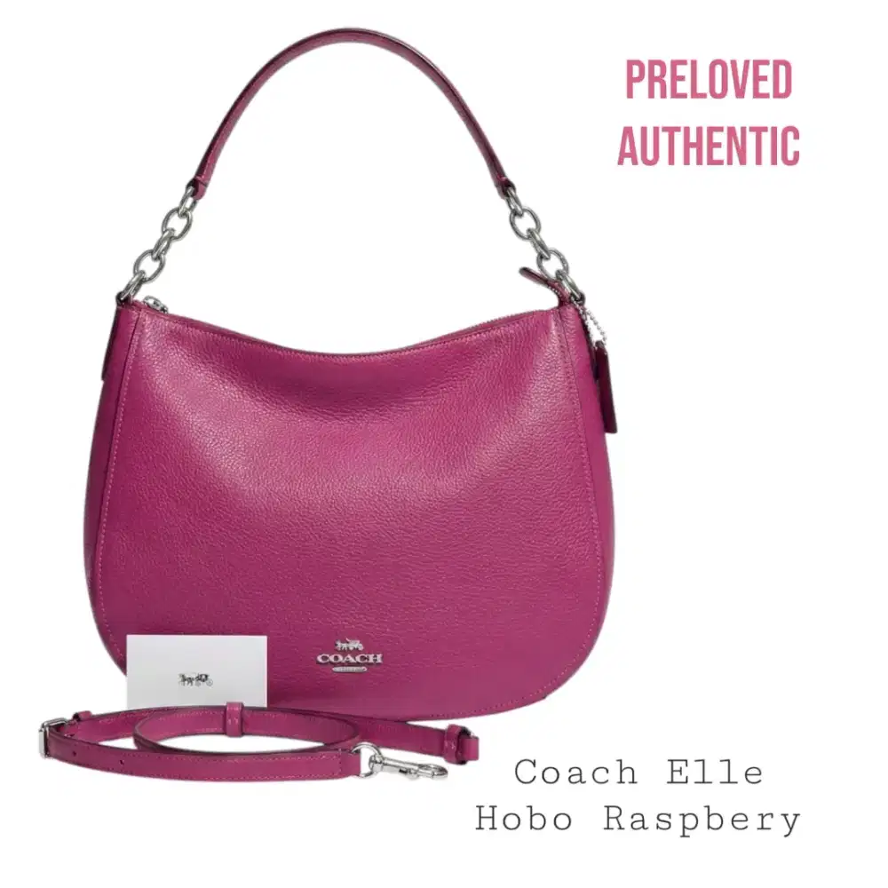 Coach Elle Hobo Raspberry – Authentic