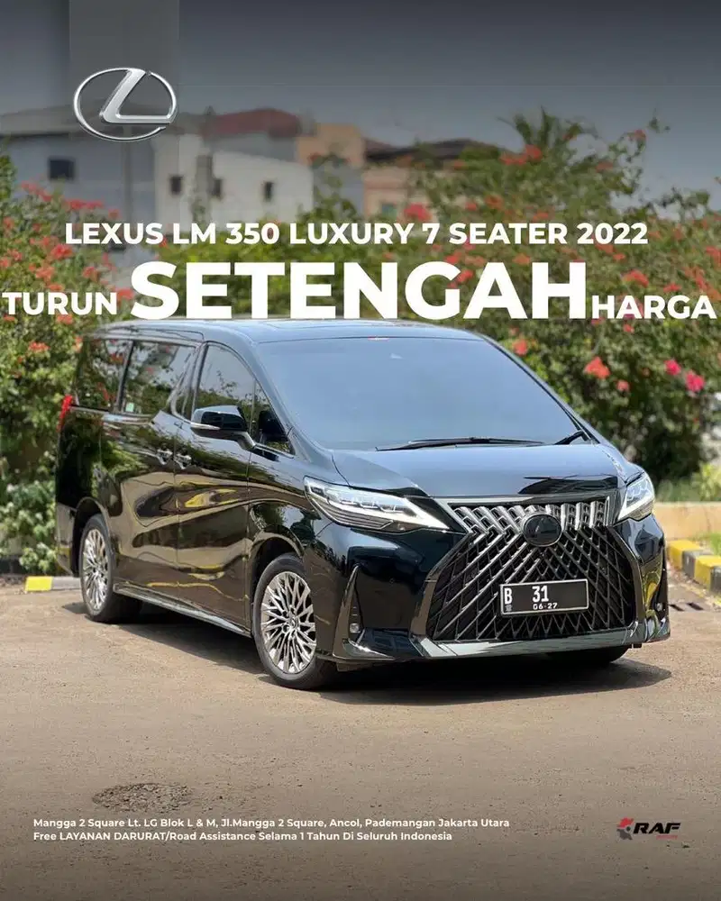 LEXUS LM350 V6 3.500cc Hitam Jok Putih 2022 AT 7Seater