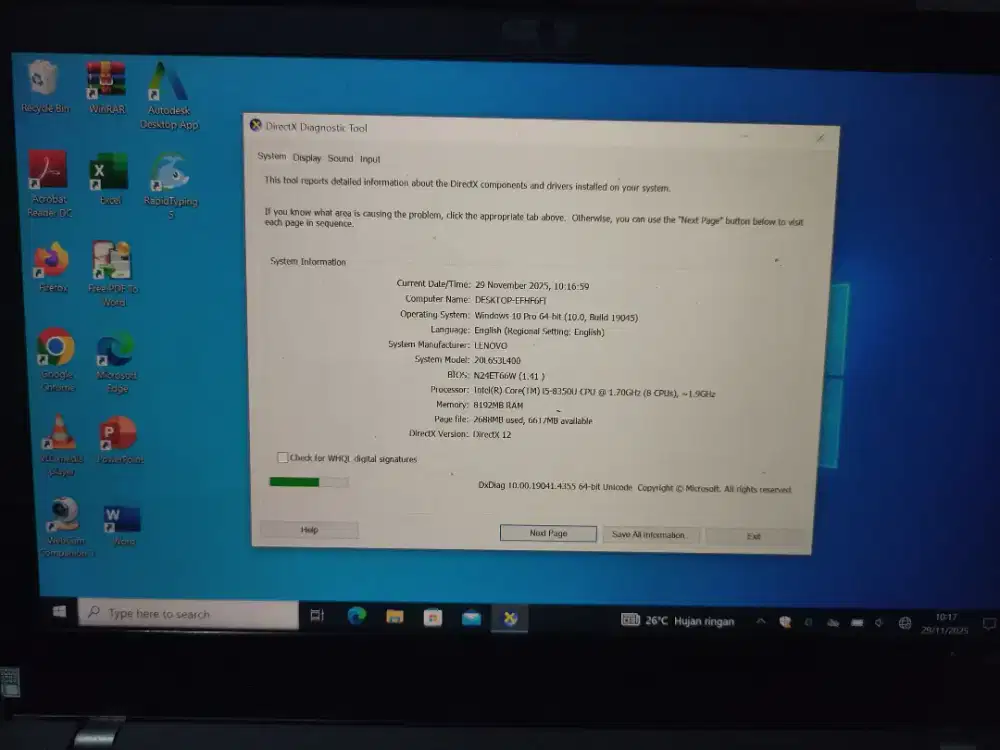 LAPTOP LENOVO THINKPAD T480S CORE I5 GEN 8