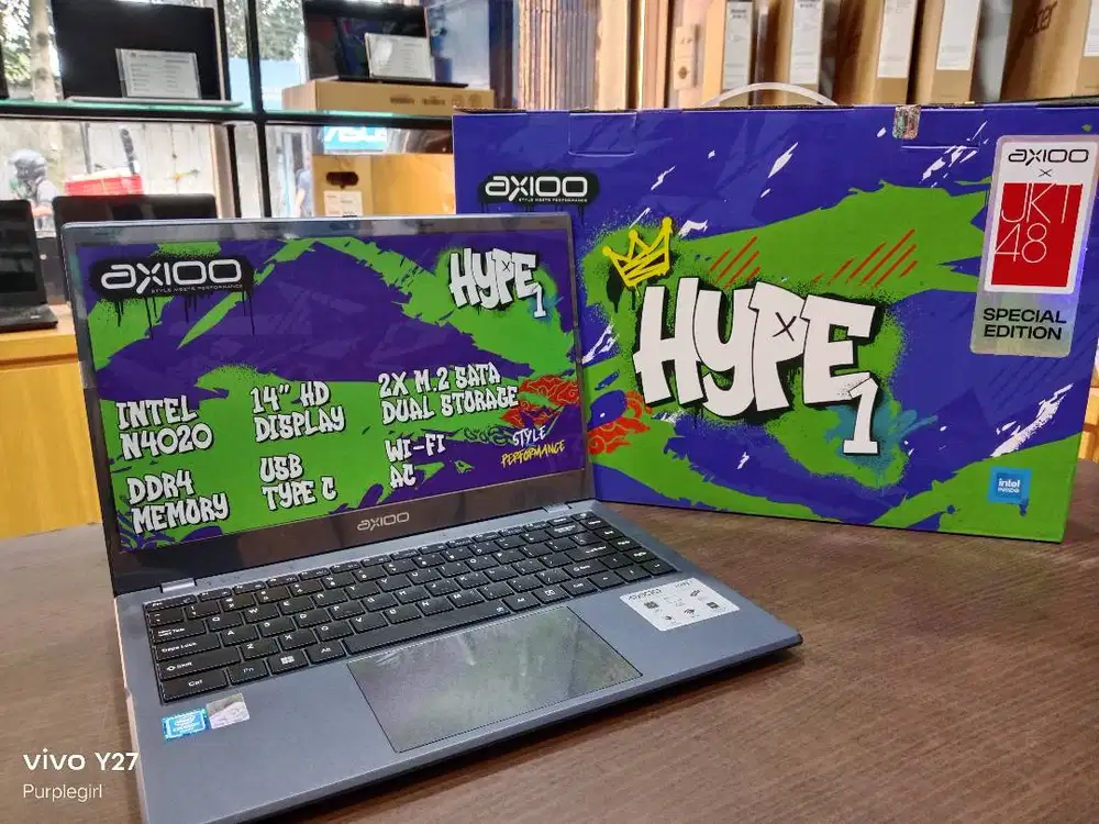 HARGA PROMO!! AXIOO HYPE 1 CELERON N4020/RAM 4GB/SSD 128GB/14 INCH/W11