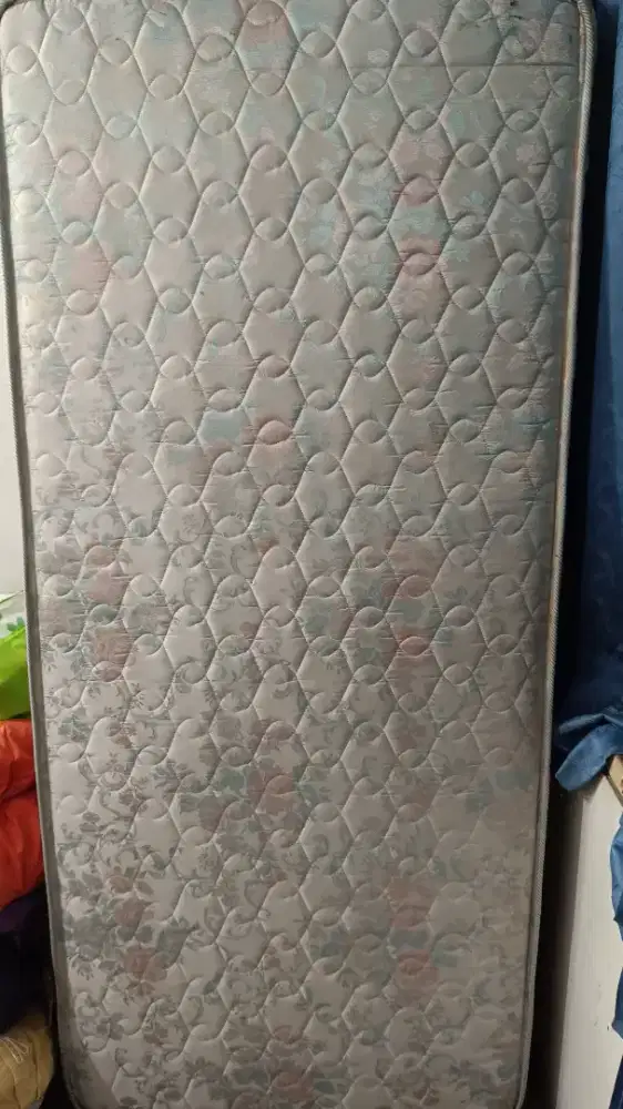 Tempat tidur kayu+spring bed