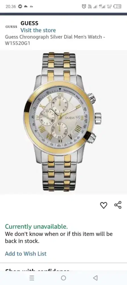 Dijual cepat jam tangan guess pria