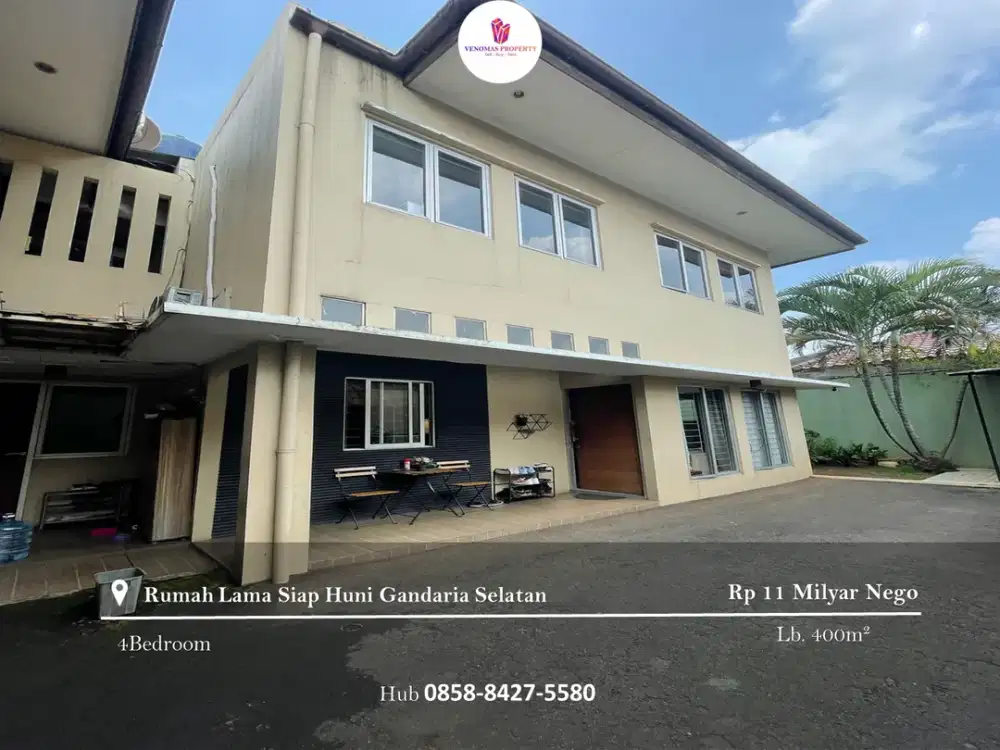 Dijual Rumah Utama + Kost + Kios Kedai di Jl H Syaip Gandaria Selatan