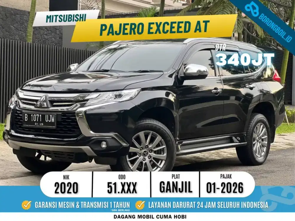 Mitsubishi Pajero Sport Exceed 4x2 AT 2020 Hitam
