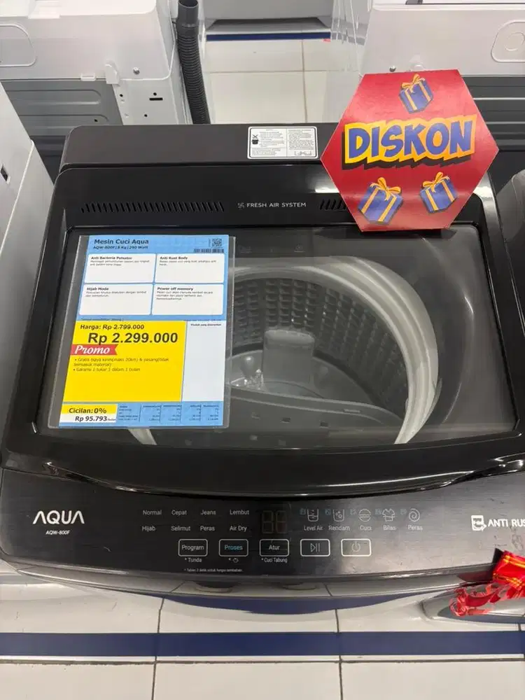 MESIN CUCI AQUA 8KG CICILAN PAKAI HOME CREDIT BUNGA 0%