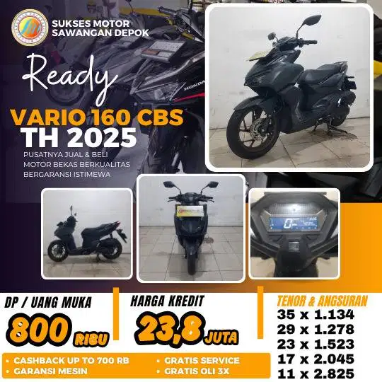 ISTIMEWA HONDA NEW VARIO 160 CBS TH 2025 BISA CASH KREDIT BERGARANSI
