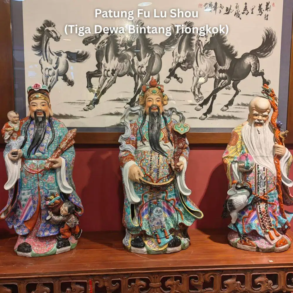 Patung Fu Lu Shou - Tiga Dewa Bintang Tiongkok