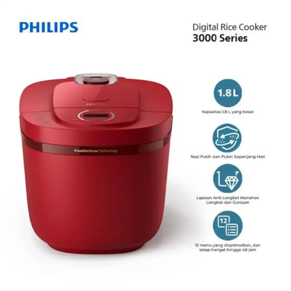 Magic com philips digital 1.8 liter HD 4712 inner pot dengan 12 mode