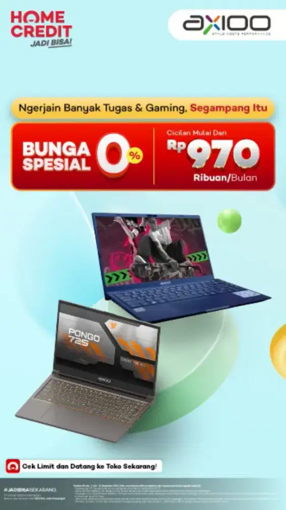 Laptop Baru Cash&Kredit bisa